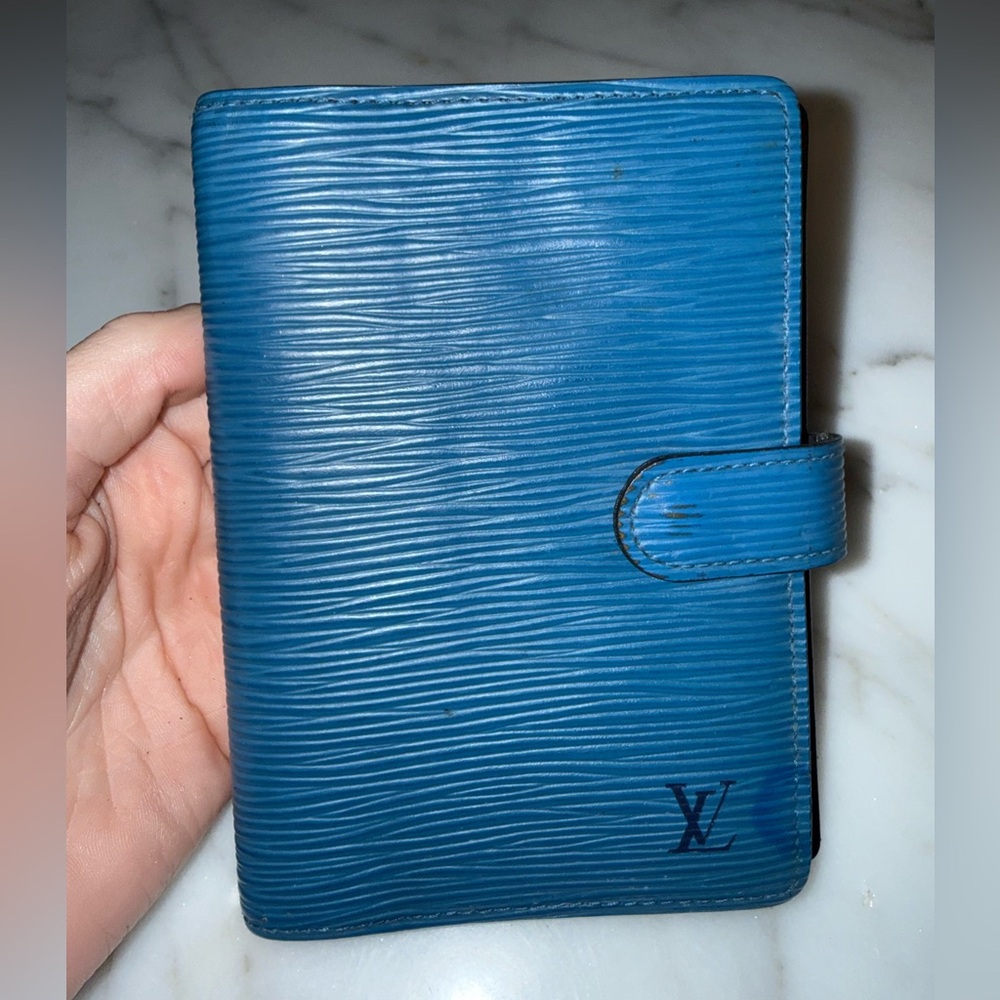 Louis Vuitton Agenda PM Epi Leather Blue Vintage Authentic